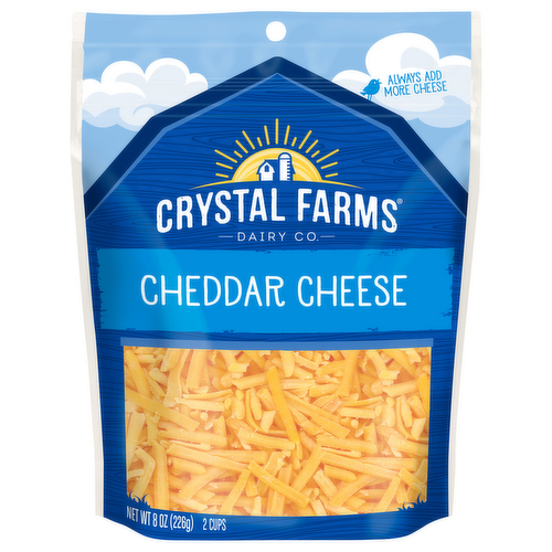 Crystal Farms Shredded Cheddar Cheese