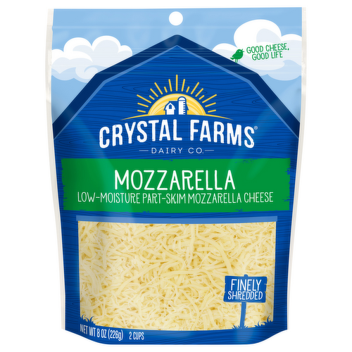 Crystal Farms Finely Shredded Mozzarella Cheese