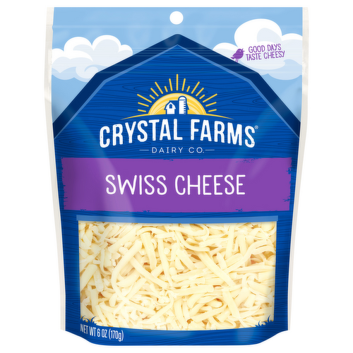 Crystal Farms Shredded Swiss Cheese