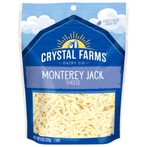 Crystal Farms Shredded Wisconsin Monterey Jack Cheese