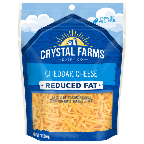 Crystal Farms Shredded Reduced Fat Cheddar Cheese