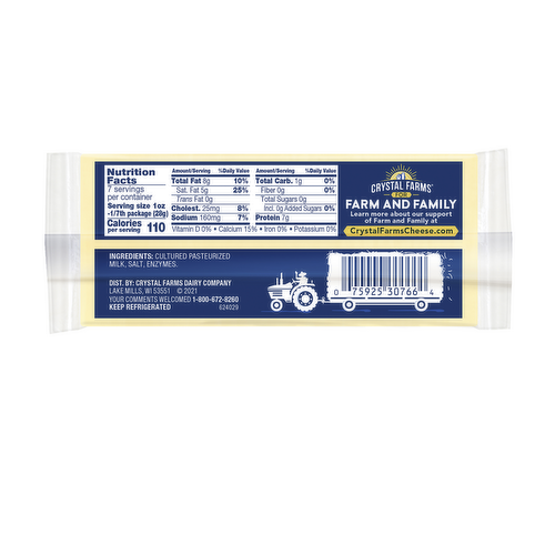 Crystal Farms Havarti Cheese Brick