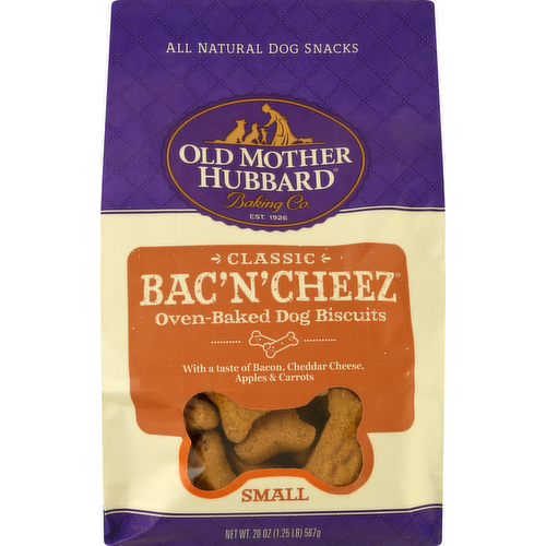 Old Mother Hubbard Baking Co. Small Classic Bac'n'Cheez Oven-Baked Dog Biscuits