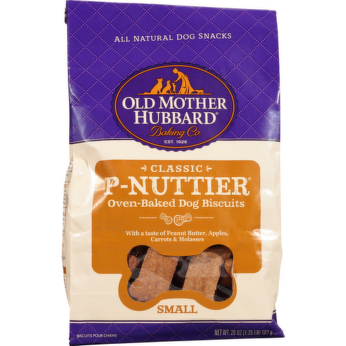 Old Mother Hubbard Baking Co. Small Classic P-Nuttier Oven-Baked Dog Biscuits