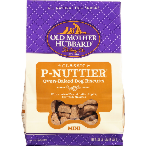 Old Mother Hubbard Baking Co. Mini Classic P-Nuttier Oven-Baked Dog Biscuits