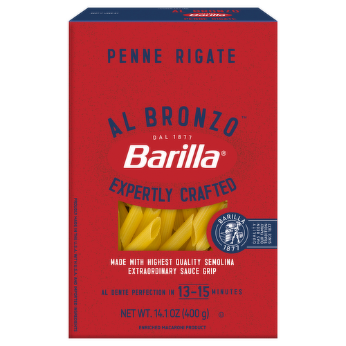 Barilla Al Bronzo Penne Rigate Pasta