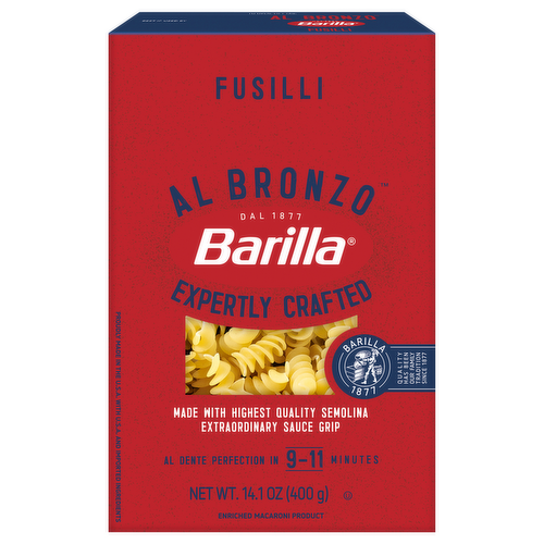 Barilla Al Bronzo Fusilli Pasta