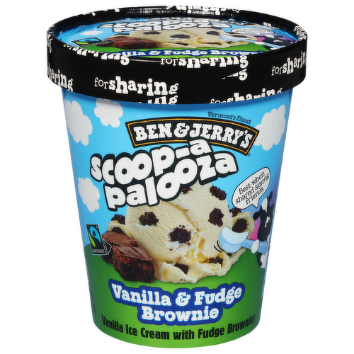 Ben & Jerry's Scoop-A-Palooza Vanilla & Fudge Brownie Ice Cream