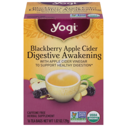 Yogi Organic Blackberry Apple Cider Digestive Awakening Tea