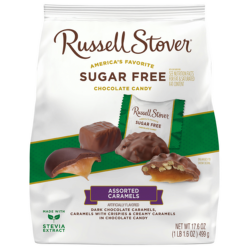 Russell Stover Sugar Free Assorted Caramels Chocolate Candies