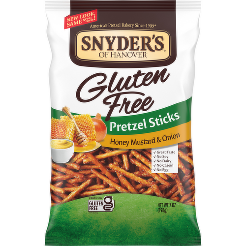 Synder's of Hanover Gluten Free Honey Mustard & Onion Pretzel Sticks