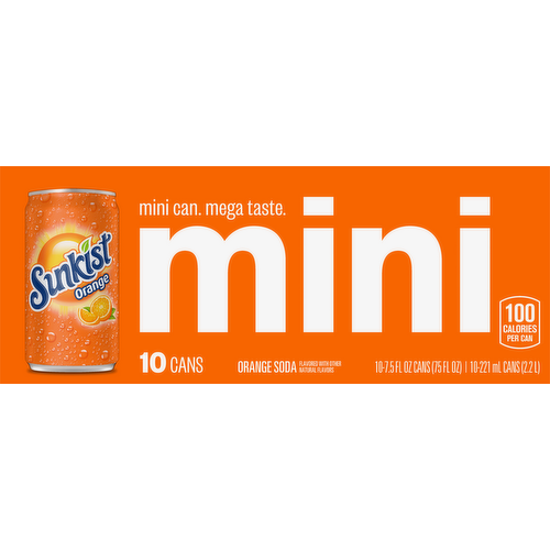Sunkist Orange Soda Mini Cans