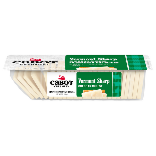 Cabot Sharp White Cheddar Cheese Cracker Cut Slices