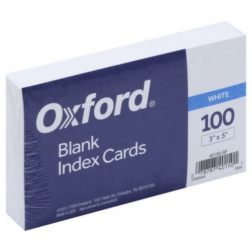 Oxford Blank Index Cards