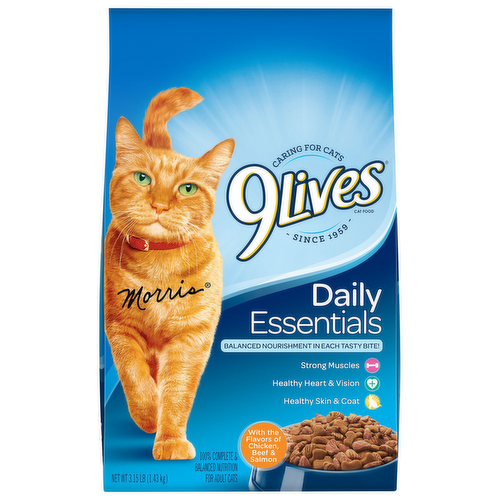 9Lives Daily Essentials Salmon, Chicken & Beef Dry Cat Food