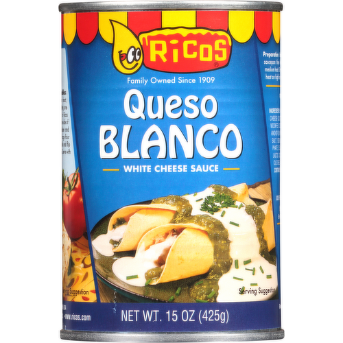 Ricos Restaurant Style White Queso Blanco Cheese Sauce