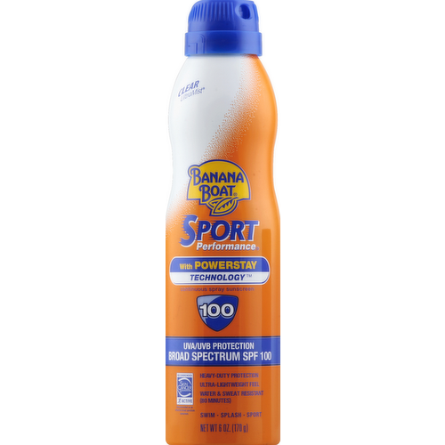 Banana Boat Sport Performance SPF 100 Clear UltraMist Sunscreen Spray