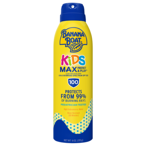 Banana Boat Kids MAX Protect & Play SPF 100 Clear Sunscreen Spray