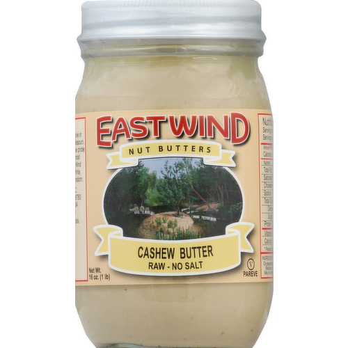 East Wind Raw Cashew Butter No Salt Added