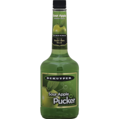 DeKuyper Sour Apple Pucker Schnapps Liqueur