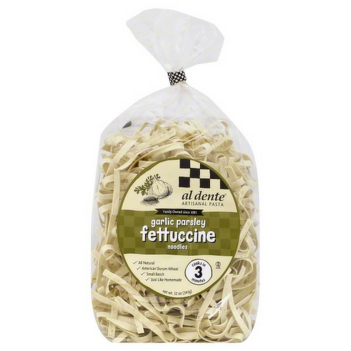 Al Dente Garlic Parsley Fettuccine Pasta