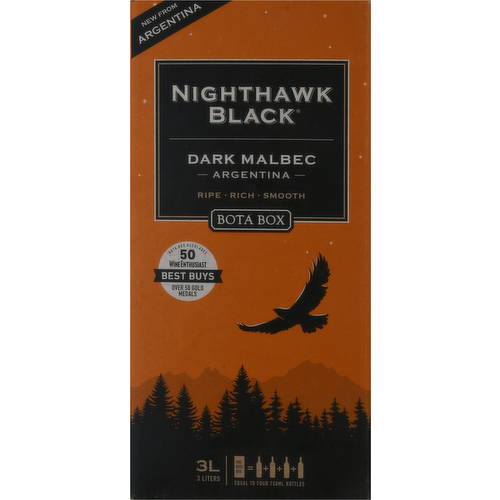 Bota Box Argentina Nighthawk Black Dark Malbec Wine