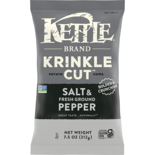 Kettle Brand Krinkle Cut Salt & Fresh Ground Pepper Kettle Potato Chips