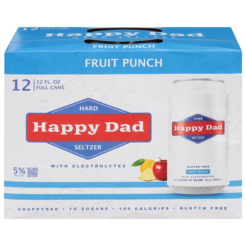 Happy Dad Fruit Punch Hard Seltzer with Electrolytes