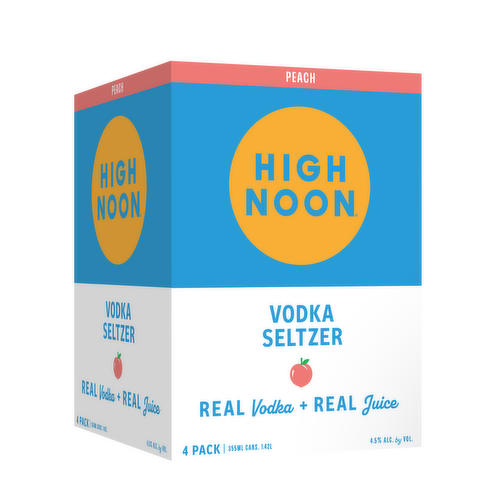 High Noon Peach Vodka Hard Seltzers