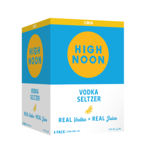 High Noon Lemon Vodka Hard Seltzers