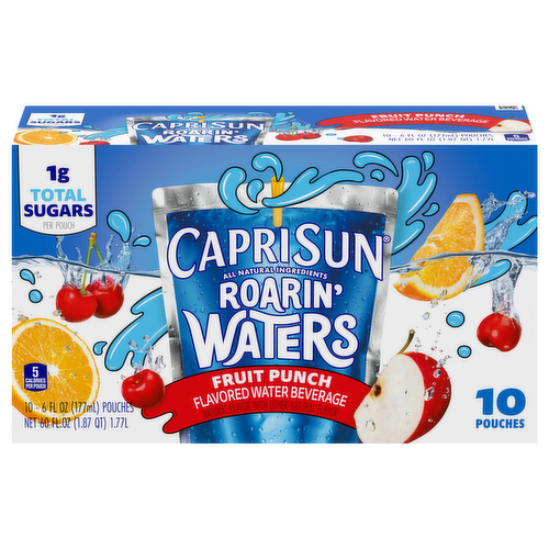 Capri Sun Roarin' Waters Fruit Punch Wave Flavored Water Beverage