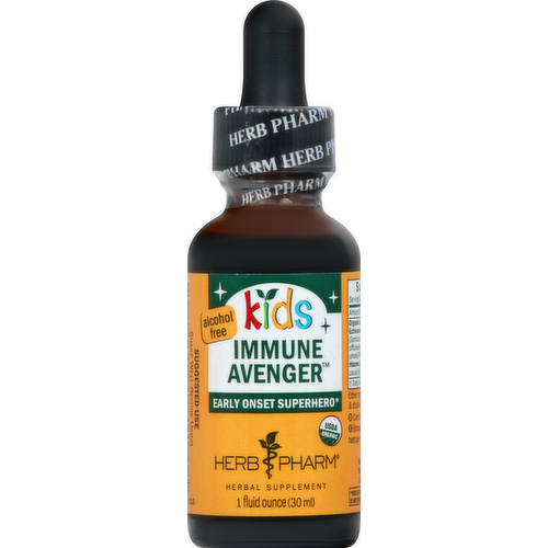 Herb Pharm Kids Immune Avenger Alcohol Free Organic Herbal Supplement