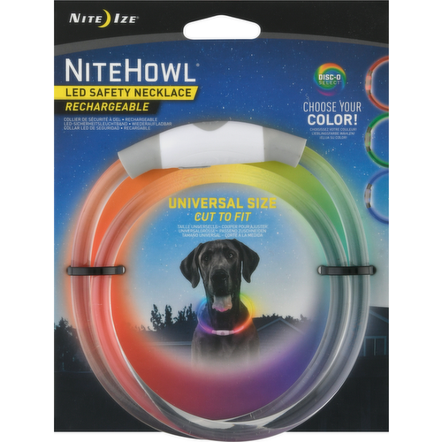Nite Ize NiteHowl Dog LED Safety Necklace Collar Universal Size