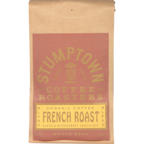 Stumptown Whole Bean Organic French Roast Clove & Bittersweet Chocolate Blend Coffee