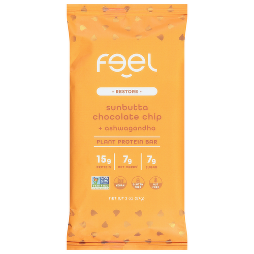 Feel Restore Sunbutta Chocolate Chip Plant Protein Bar