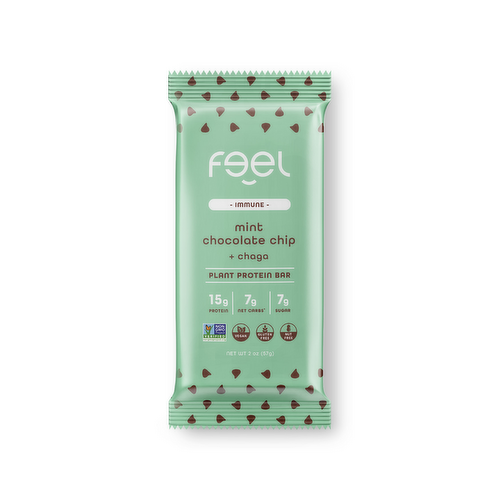 Feel Immune Mint Chocolate Chip Plant Protein Bar