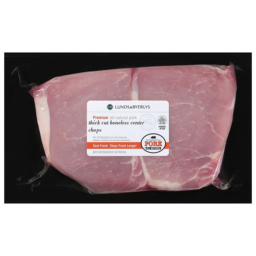 Premium All-Natural Pork Thick-Cut Boneless Center Chops