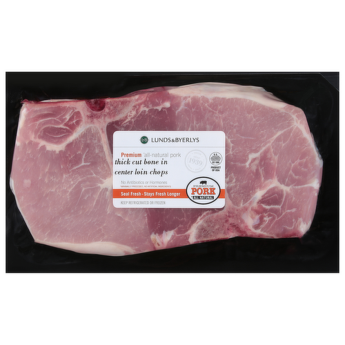 Premium All-Natural Pork Thick-Cut Bone-In Center Loin Chops