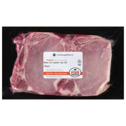 Premium All-Natural Pork Bone-In Center Cut Rib Chops