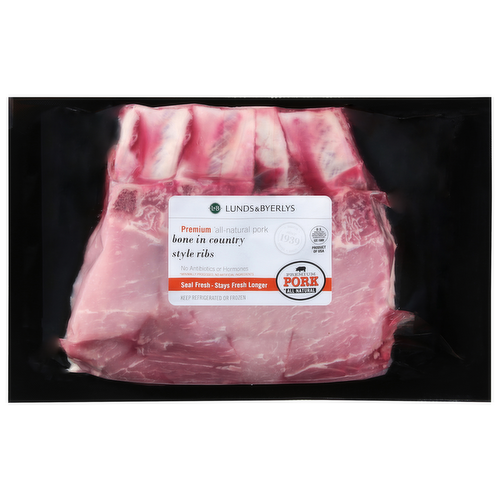 Premium All-Natural Pork Bone-In Country Style Ribs