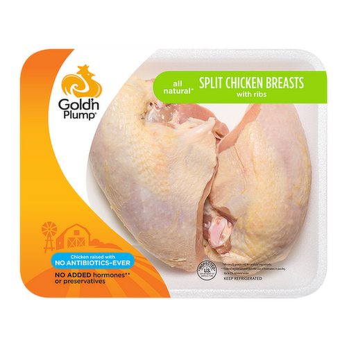 Gold'n Plump Bone-In Split Chicken Breast Smart Buy Value Pack