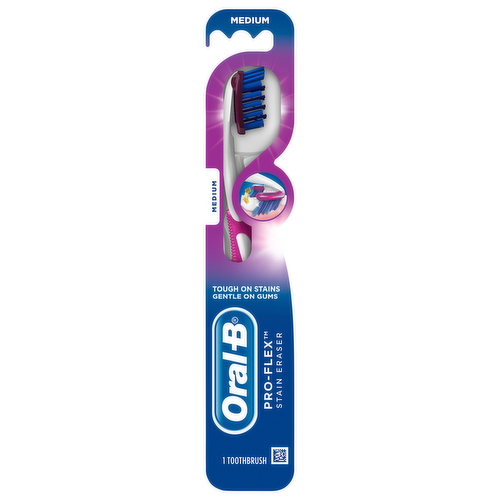 Oral-B 3D White Pro-Flex Stain Eraser Medium Toothbrush