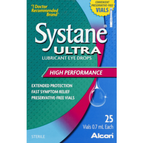 Alcon Systane Ultra Lubricant Eye Drops Vials