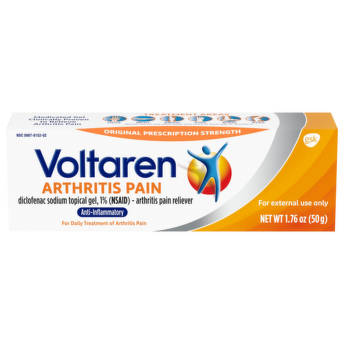 Voltaren Original Prescription Strength Topical Gel Arthritis Pain Reliever