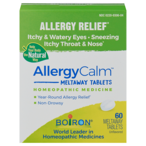 Boiron AllergyCalm Homeopathic Meltaway Tablets