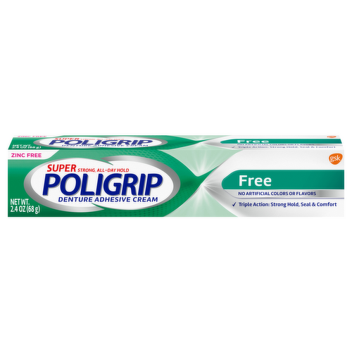 Super Poligrip Free Denture Adhesive Cream