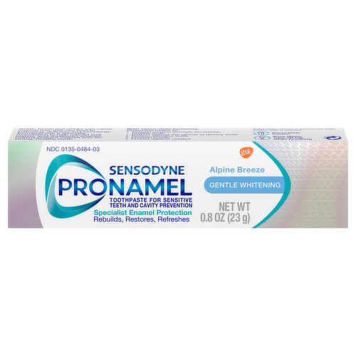 Sensodyne Pronamel Alpine Breeze Whitening Fluoride Toothpaste for Sensitive Teeth Travel Size