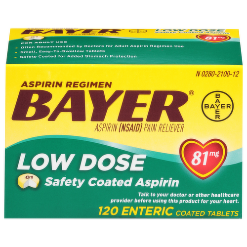 Bayer Aspirin Low Dose 81mg Tablets