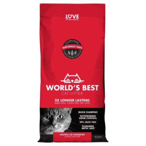 World's Best Cat Litter Multiple Cat Unscented Cat Litter