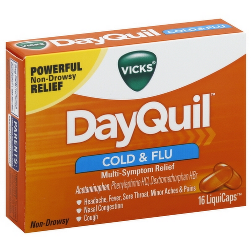 Vicks DayQuil Cold & Flu Non-Drowsy Relief LiquiCaps